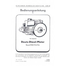 Deutz MAH914 - MAH916 Operators Manual and Parts Manual